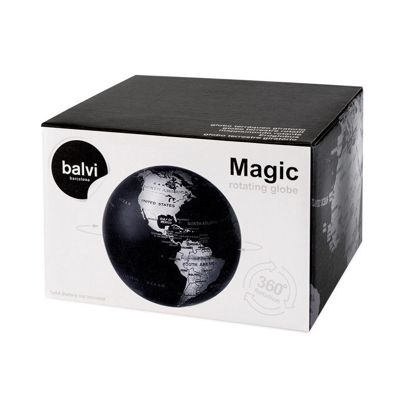 SC Gifts Globe Terrestre Atlas Rotatif Fabuleux Noir/Doré 19 cm 