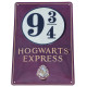 Plaque Métallique 3D Harry Potter - Voie Express 9 3/4
