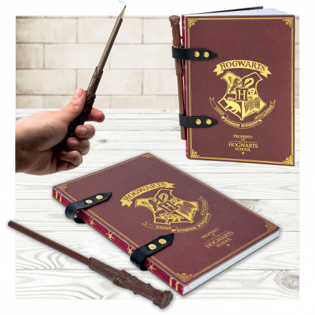 Carnet de Notes Harry Potter Poudlard et Crayon assorti sur Kas Design