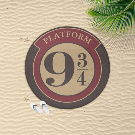 Serviette de Plage Ronde Harry Potter Quai 9 3/4