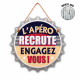 Plaque en Bois Capsule L'Apéro Recrute