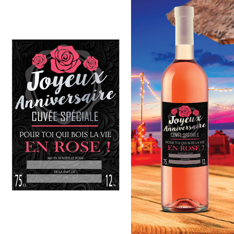 Bouteille De Rose Anniversaire Humoristique Sur Kas Design Bouteille De Rose Anniversaire Humoristique Sur Kas Design