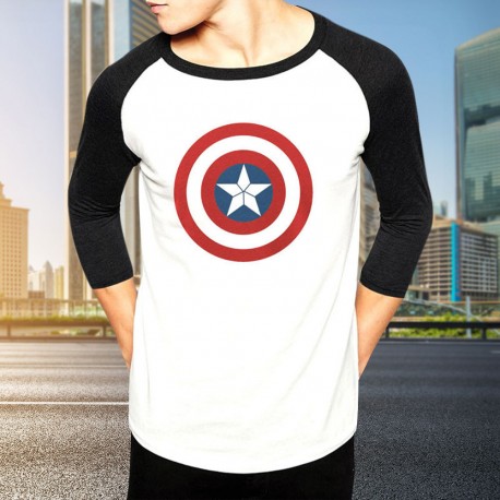 T-shirt Captain America manches longues Homme