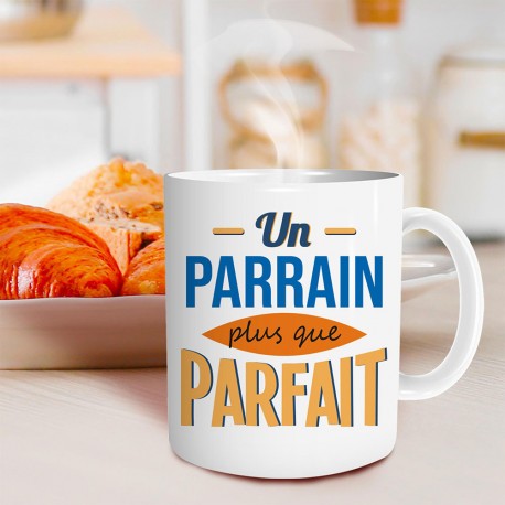 Cadeau noël parrain. Mug personnalisé tu es le meilleur parrain - Joli Mug