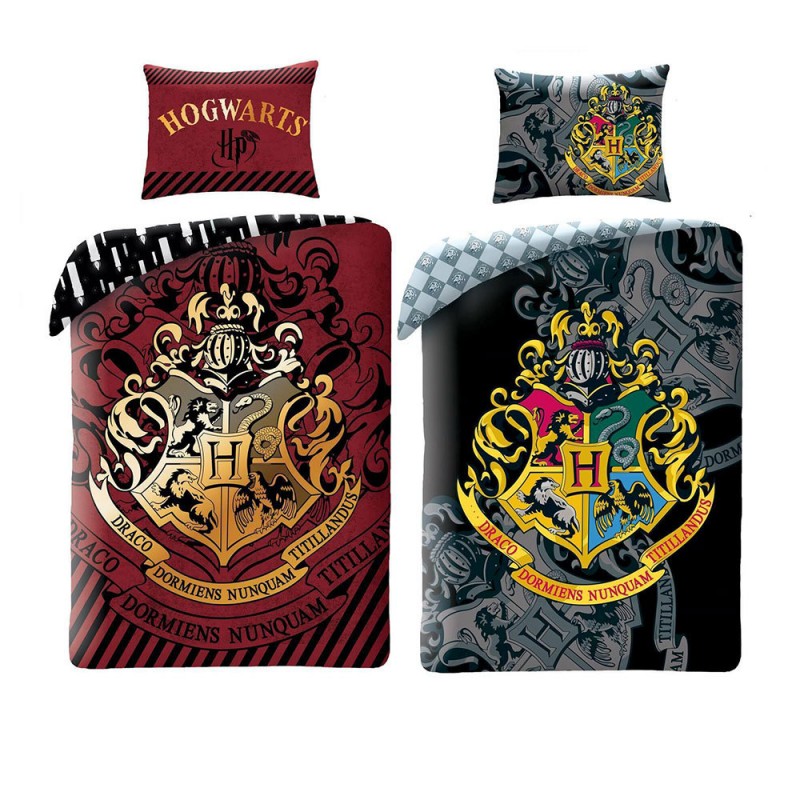 Pochette Papeterie Harry Potter Blason Poudlard Doré sur Kas Design