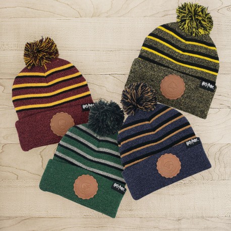 Bonnet Rayé Harry Potter à Pompon Maisons Poudlard