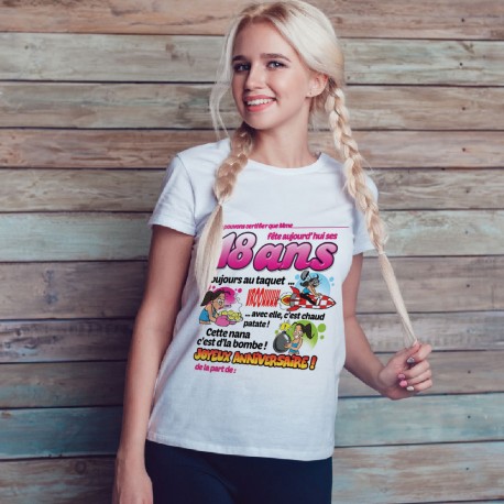T-Shirt Anniversaire Certifié avec Marqueur