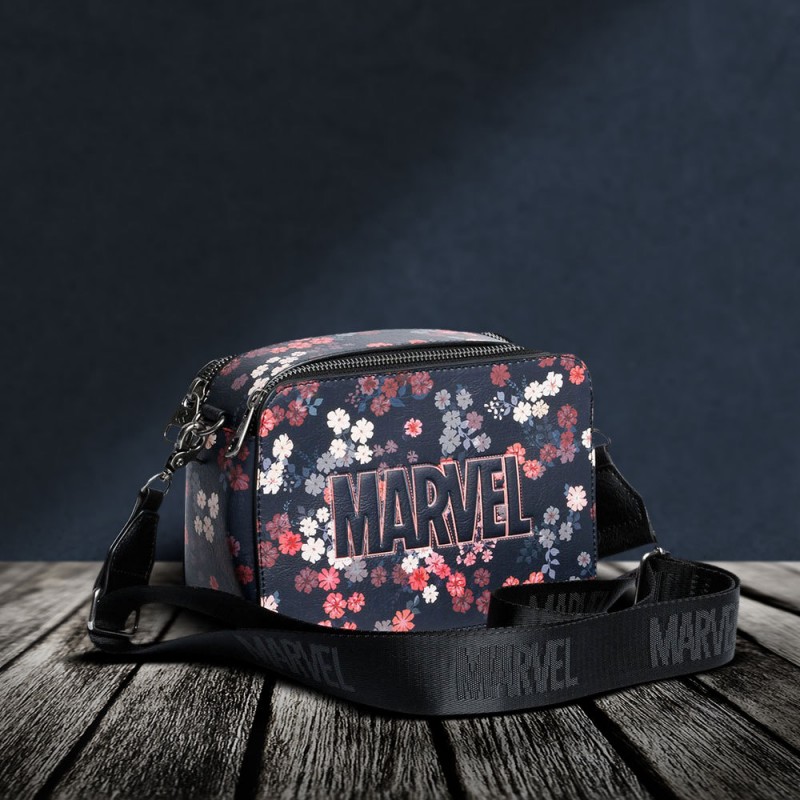 Petite Sacoche Captain America Marvel Fleurie sur Kas Design
