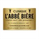 Plaque Métallique Professionnelle Clinique l'Abbé Bière