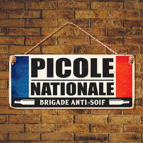 Plaque Métallique Picole Nationale Brigade Anti-Soif