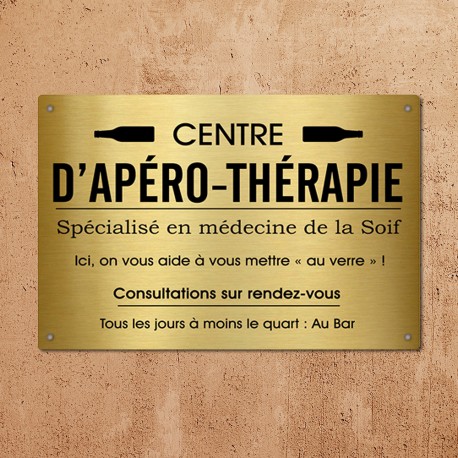 Plaque Métallique Professionnelle Apéro-Thérapie