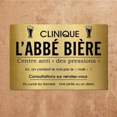 Plaque Métallique Professionnelle Clinique l'Abbé Bière