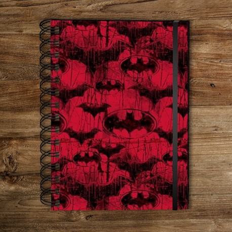 Carnet de Notes Batman Chauve-Souris Rouge et Noir
