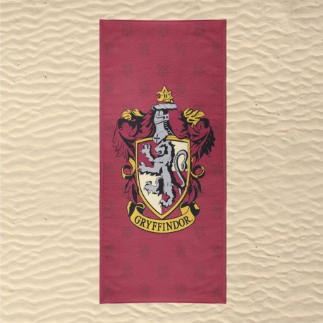 Serviette de Plage Harry Potter Maison Gryffondor