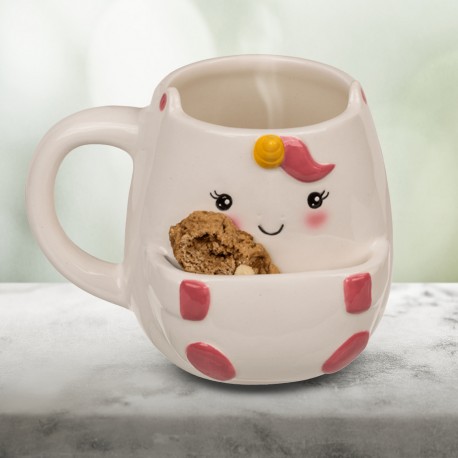 Tasse Licorne avec Poche Porte-Biscuit sur Kas Design