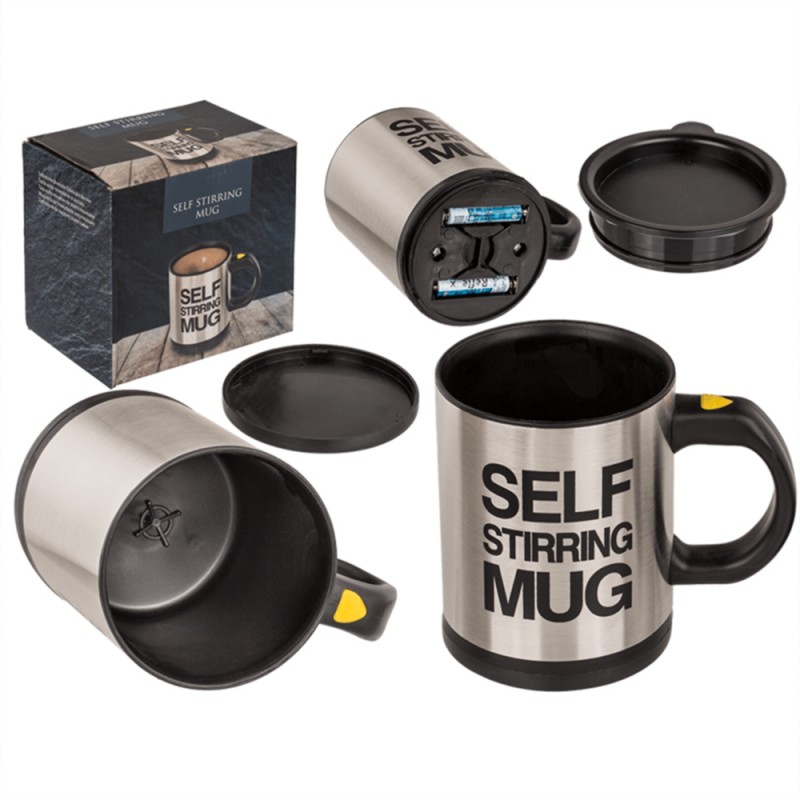 Mug a café mélangeur automatique - Self Stirring Mug - noir - Prix