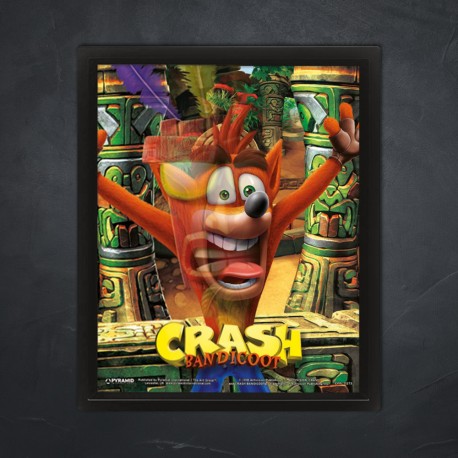 Cadre Crash Bandicoot Masque Effet Animé 3D