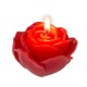 Set de 3 Bougies Roses Rouges