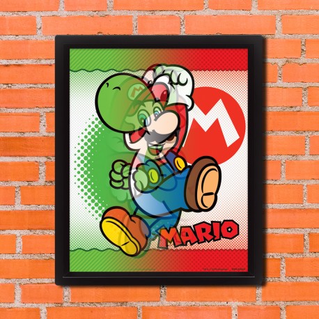 Cadre Mario / Yoshi Nintendo Effet Animé 3D