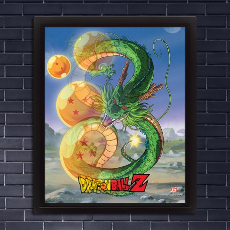 Cadre Dragon Ball Z - Boules de Cristal & Shenron Effet Animé 3D