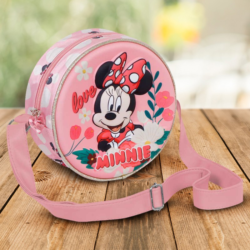 Sac Rond Minnie Disney ROse sur Kas Design