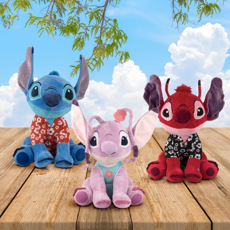 Peluche sonore Leroy Disney Play by Play Lilo et Stitch rouge interactive  21 cm