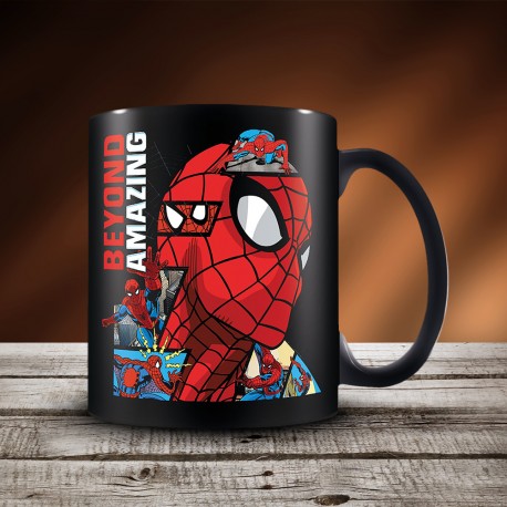 Mug Noir Spiderman Marvel - Beyond Amazing