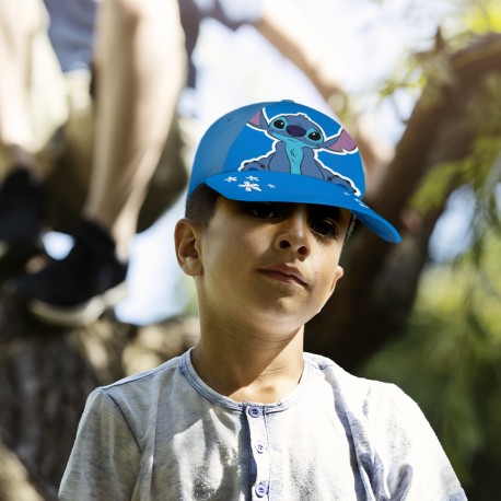 Casquette Bleue Stitch Disney Flower