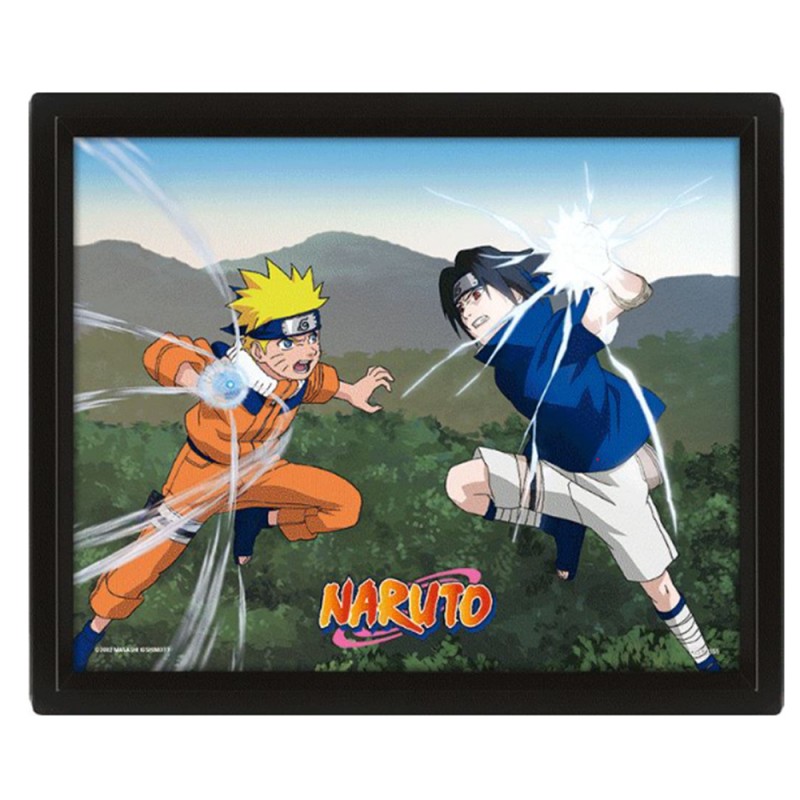 Cadre Naruto Effet Animé 3D - A Clash of Power sur Kas Design