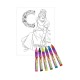 Set 500 Pièces Coloriage, Crayons de Couleur & Stickers