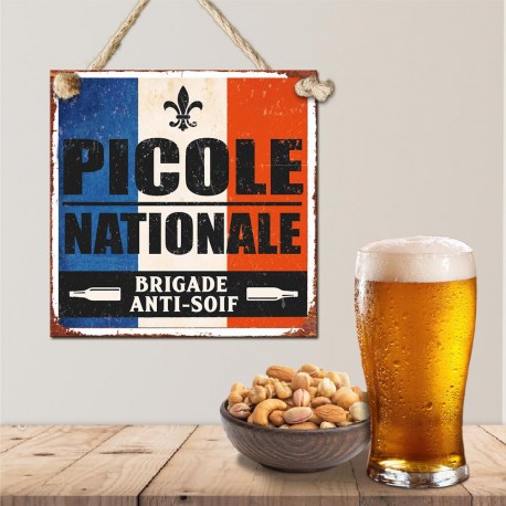 Plaque Métallique Picole Nationale - Brigade Anti-Soif
