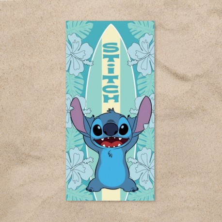 Serviette de Plage Stitch Disney Surf