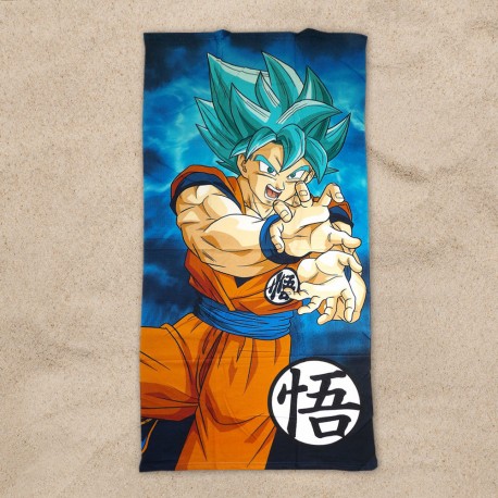 Serviette de Plage Dragon Ball Z Super Saiyan Blue