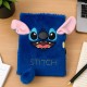 Carnet Secret Stitch 3D Disney Fourrure Bleue et Pompon