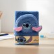 Carnet de Notes Stitch Disney Fourrure Bleue et Poche Avant Zippée