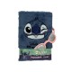 Carnet de Notes Fourrure Bleue Stitch Disney avec Lunettes Magnétiques