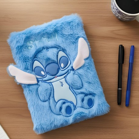 Carnet de Notes Stitch Disney Fourrure Bleue 3D