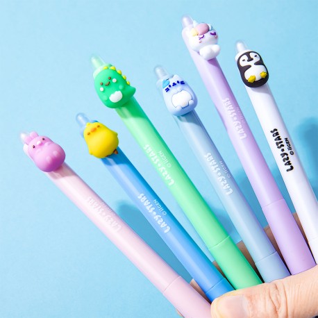 Stylo Gel Effaçable Animaux Kawaii 3D