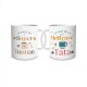 Coffret Paillettes Duo de Mugs Super Tonton & Meilleure Tata