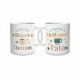 Coffret Paillettes Duo de Mugs Super Tonton & Meilleure Tata