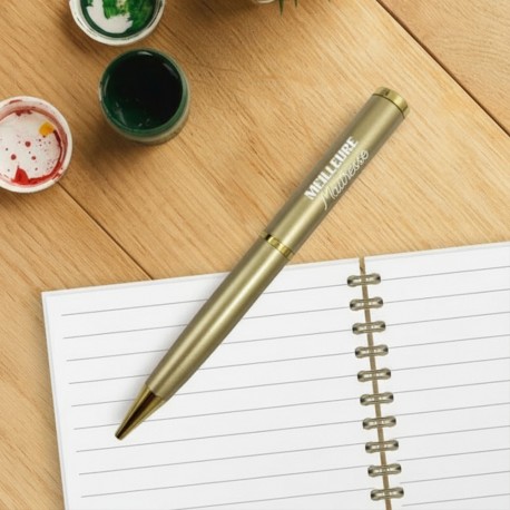 Stylo Meilleure Maîtresse Doré à Encre Noire