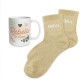 Coffret Cadeaux Paillettes Fantaisie - Tasse & Chaussettes