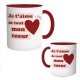 Mug Rouge Je t'aime de tout mon coeur