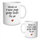 Mug Coeur Viens on s'aime mais genre toute la vie
