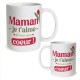 Mug Paillettes Maman Je t'aime de tout mon Coeur