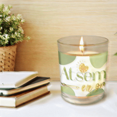 Bougie Verre ATSEM en Or